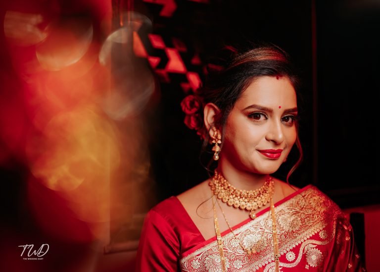 Wedding Photoshoot Model in Color Background