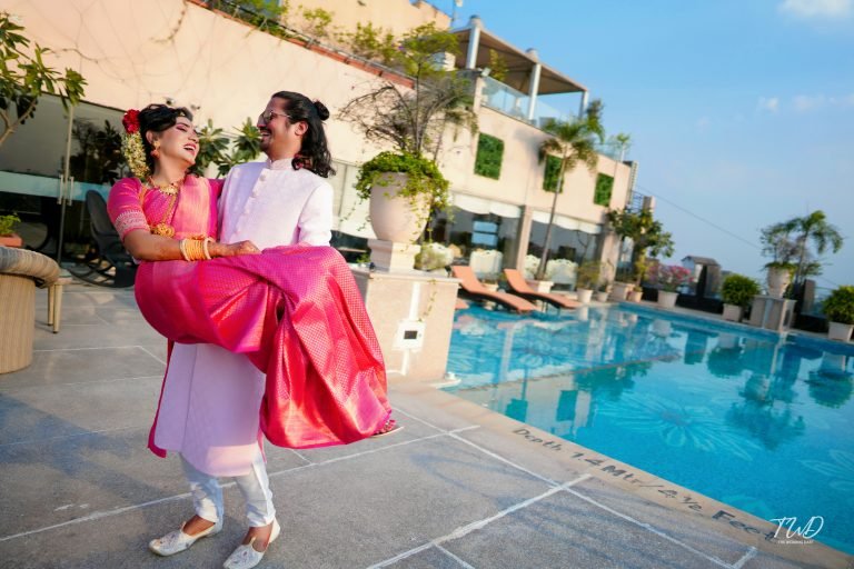 Wedding Photoshoot Model Near Pool